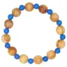 Bracelet sur élastique Agathe bleue / Olivier 10 mm