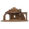 Houtsnijwerk stal (60 x 34 x 30cm) voor figuren van 12cm