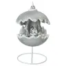 Christmas nativity in a ceramic christmasball + light