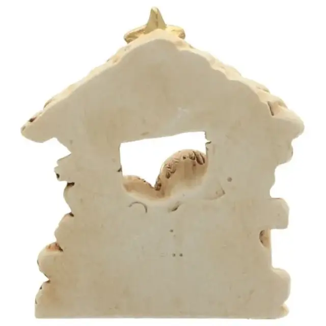 Nativité en albâtre 6,5x5,5x3 cm décoré