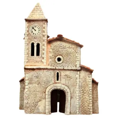 Décor pour santons de Provence - Eglise - 25 x 25 x H 33 cm