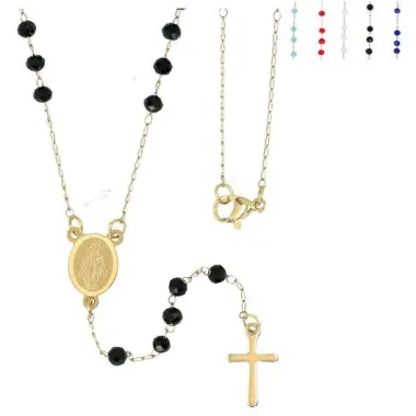 Necklace is steel Our Lady of Guadelupe medal + cross