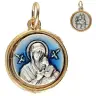 Medaille 15 mm Altijddurendebijstand / H Kristoffel Metaal bicolor email blauw