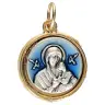 Medaille 15 mm Altijddurendebijstand / H Kristoffel Metaal bicolor email blauw