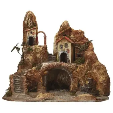 Cabane napolitaine pour personnage de crèches de Noël de 7 -8 cm (45x50x40cm)