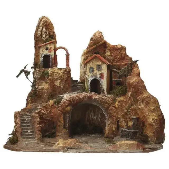 Cabane napolitaine pour personnage de crèches de Noël de 7 -8 cm (45x50x40cm)