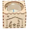 Bougeoir en bois avec crèche de Noël