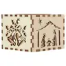 Bougeoir en bois avec crèche de Noël