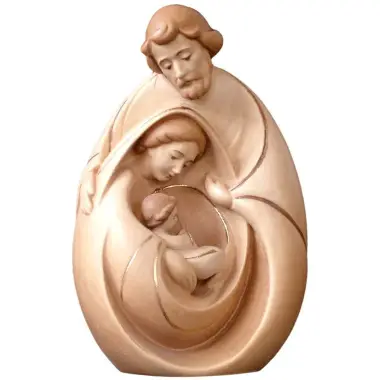 Houtsnijwerk Heilige Familie 07 cm - hout kleuren