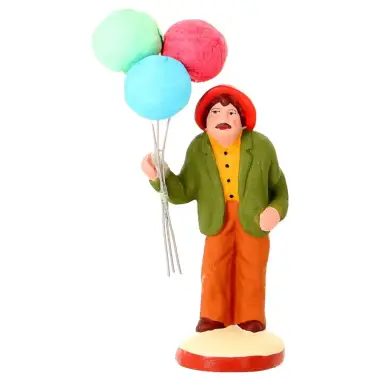 Santon Gateau de 7 Cm - Vendeur de ballons