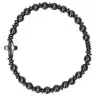 Elastic bracelet hematite