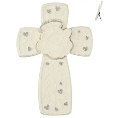 White cross guardian angel 10 x 15 cm