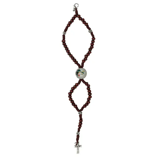 Bracelet/rosary with Saint Benedict (2 colors)