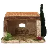 Décor pour santons de Provence Etable avec arbre 15 x 10 x 14 cm