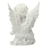 Engel knielend met duif Ht 17 cm