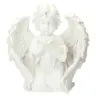 Ange avec oiseau Ht 28 cm - 2 / set