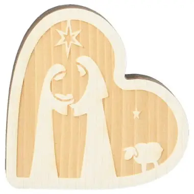 Kerstfiguur in een doos van 06cm Natuur