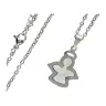 Necklace stainlees steel and medal with angel