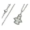 Necklace stainlees steel and medal with angel