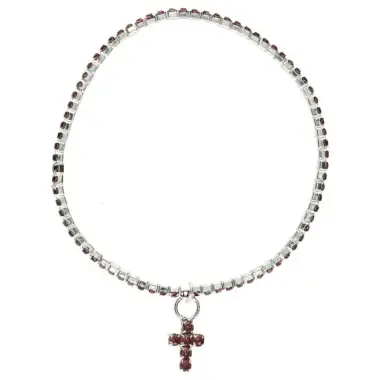 Bracelet métal argenté avec zircons