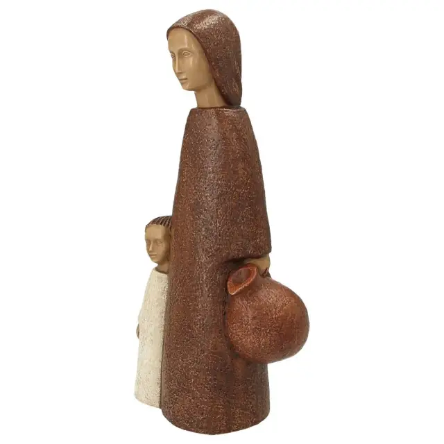 Nazareth 30 Cm- brun avec enfant blanc