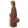 Nazareth 30 Cm- brun avec enfant blanc