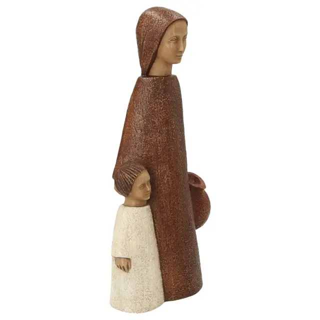 Nazareth 30 Cm- brun avec enfant blanc