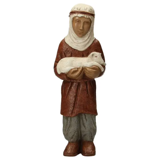 Berger à l'agneau - 31cm - Gris / Sienne
