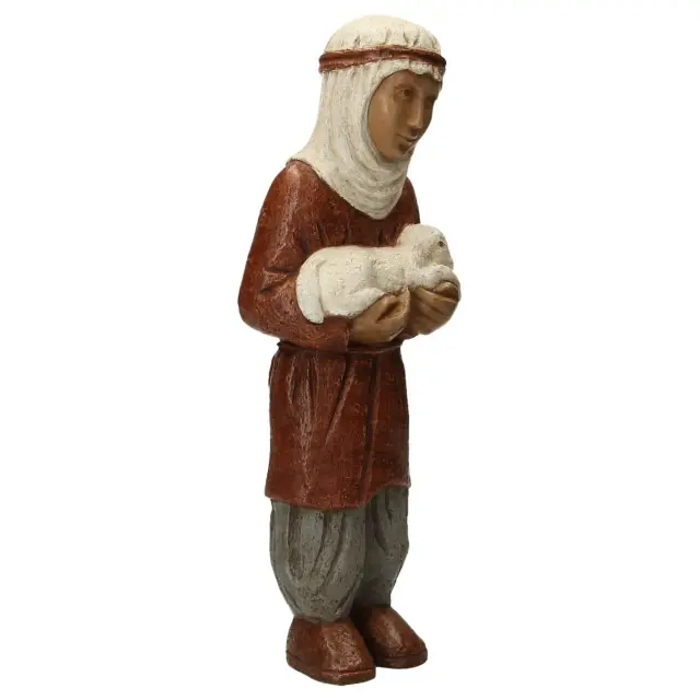 Berger à l'agneau - 31cm - Gris / Sienne