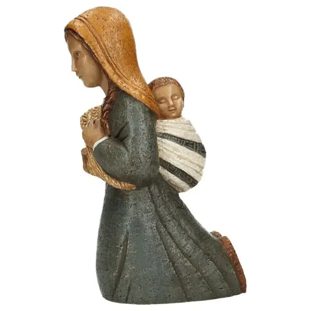 Bergère aux épis - H 21,5 cm - bleu ocre