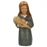 Bergère aux épis - H 21,5 cm - bleu ocre