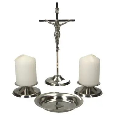 Set pour autel particulier en acier inoxydable