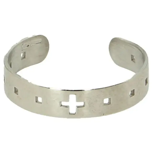 Ring zilver met rhodium met kruis - Maat II