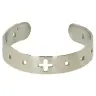 Ring zilver met rhodium met kruis - Maat II