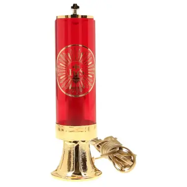 Lampe de Sanctuaire - H 20 cm / Verre rouge ( A poser )