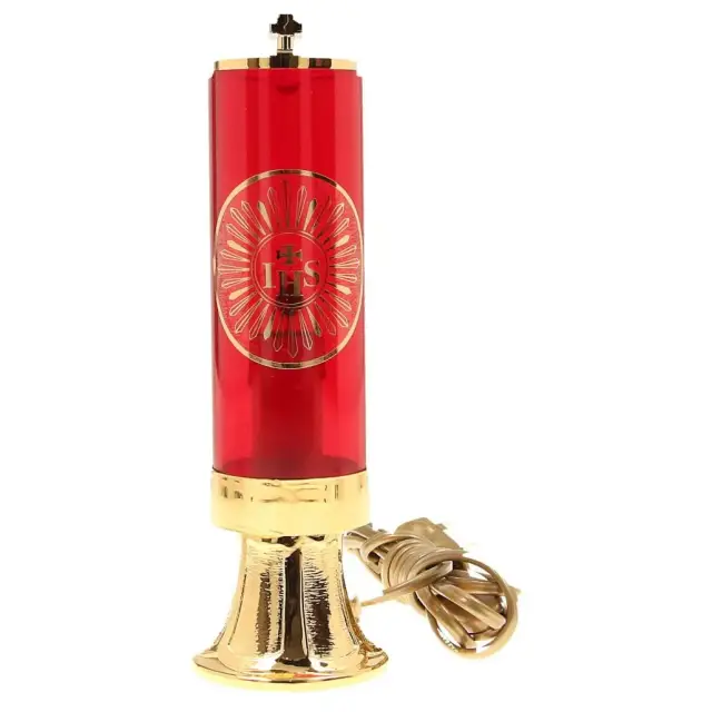 Lampe de Sanctuaire - H 20 cm / Verre rouge ( A poser )