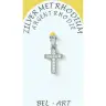 Croix argent avec zircons -15 X 10 mm