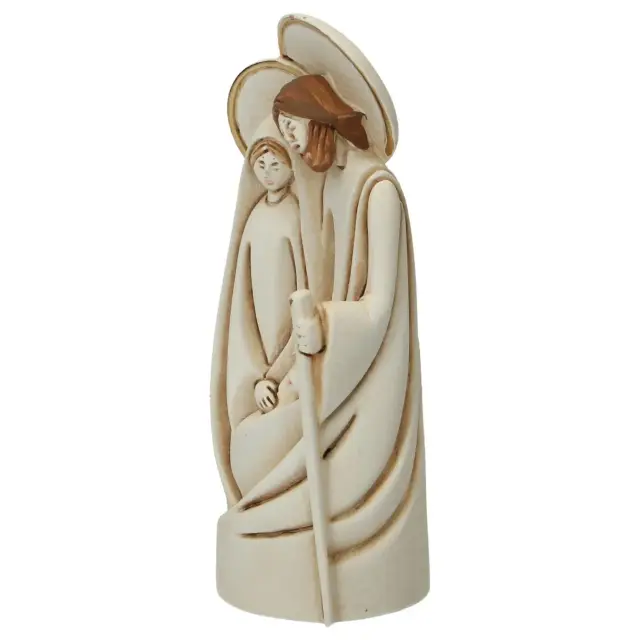 Nativité en albâtre décorée (12x5x4.5 cm)
