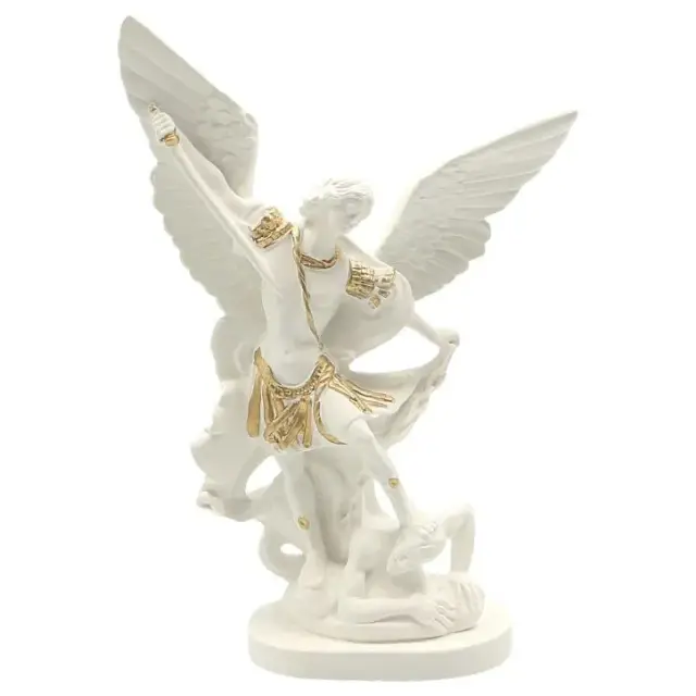 Statue 20 cm Alabaster Holy Michael
