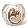 Kaarsenhouder in glas Heilige Familie gouden - D 12 Cm