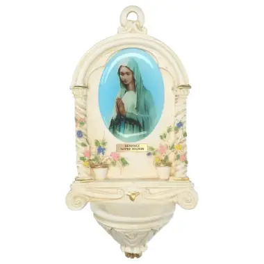 Bénitier résine Vierge priante