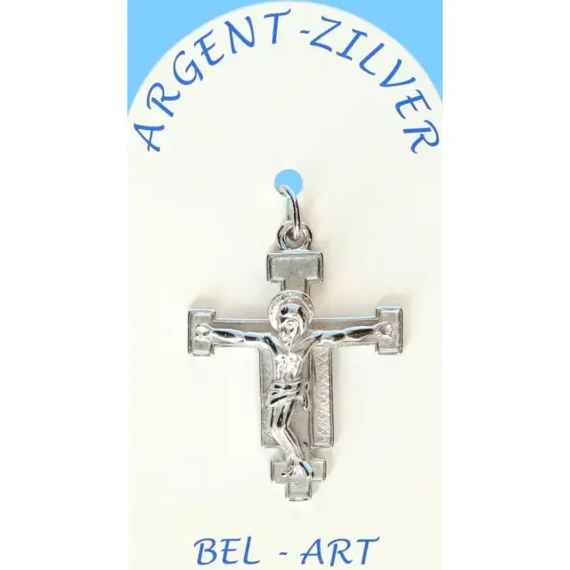 Kruisje Zilver - Damiaan kruis - 27 x 22 mm
