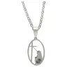 Necklace stainlees steel and medal of Sainte Rita