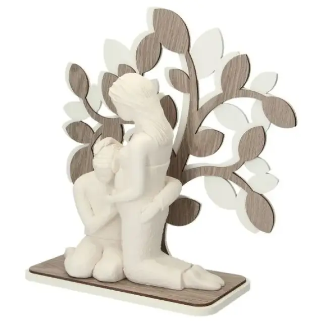 Couple qui attend un enfant avec arbre de vie 33x25x12 cm