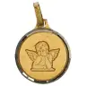 Medaille verguld Engel + Verschijning van Banneux 14 X 14 mm