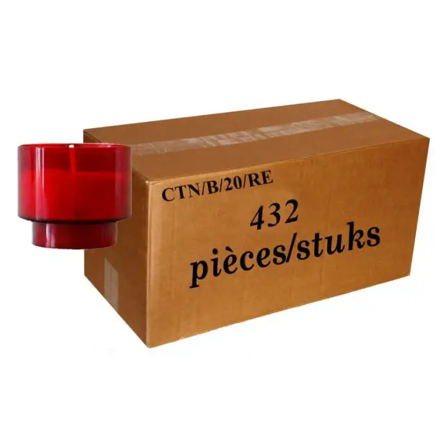 Carton de 432 Godets d'Offrande - ROUGE