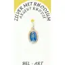 Médaille Argent Rhodié - Miraculeuse - 12 mm - Email Bleu