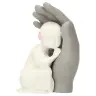 Enfant dans une main couchée 10.5 cm gris
