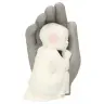 Enfant dans une main couchée 10.5 cm gris