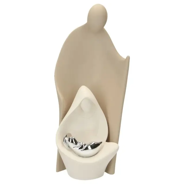 Nativité en résine blanche et beige 26 cm